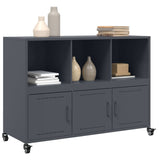 Buffet anthracite 100,5x39x72 cm acier