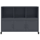 Buffet anthracite 100,5x39x72 cm acier