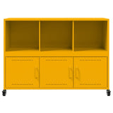 Buffet jaune moutarde 100,5x39x72 cm acier