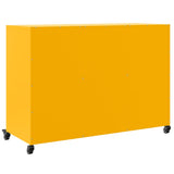 Buffet jaune moutarde 100,5x39x72 cm acier