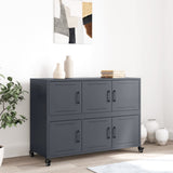 Anthrazitfarbenes Sideboard 100,5x39x72 cm aus Stahl