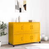 Buffet jaune moutarde 100,5x39x72 cm acier