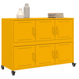 Buffet jaune moutarde 100,5x39x72 cm acier