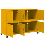 Buffet jaune moutarde 100,5x39x72 cm acier