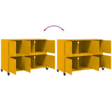 Buffet jaune moutarde 100,5x39x72 cm acier