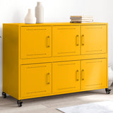 Buffet jaune moutarde 100,5x39x72 cm acier