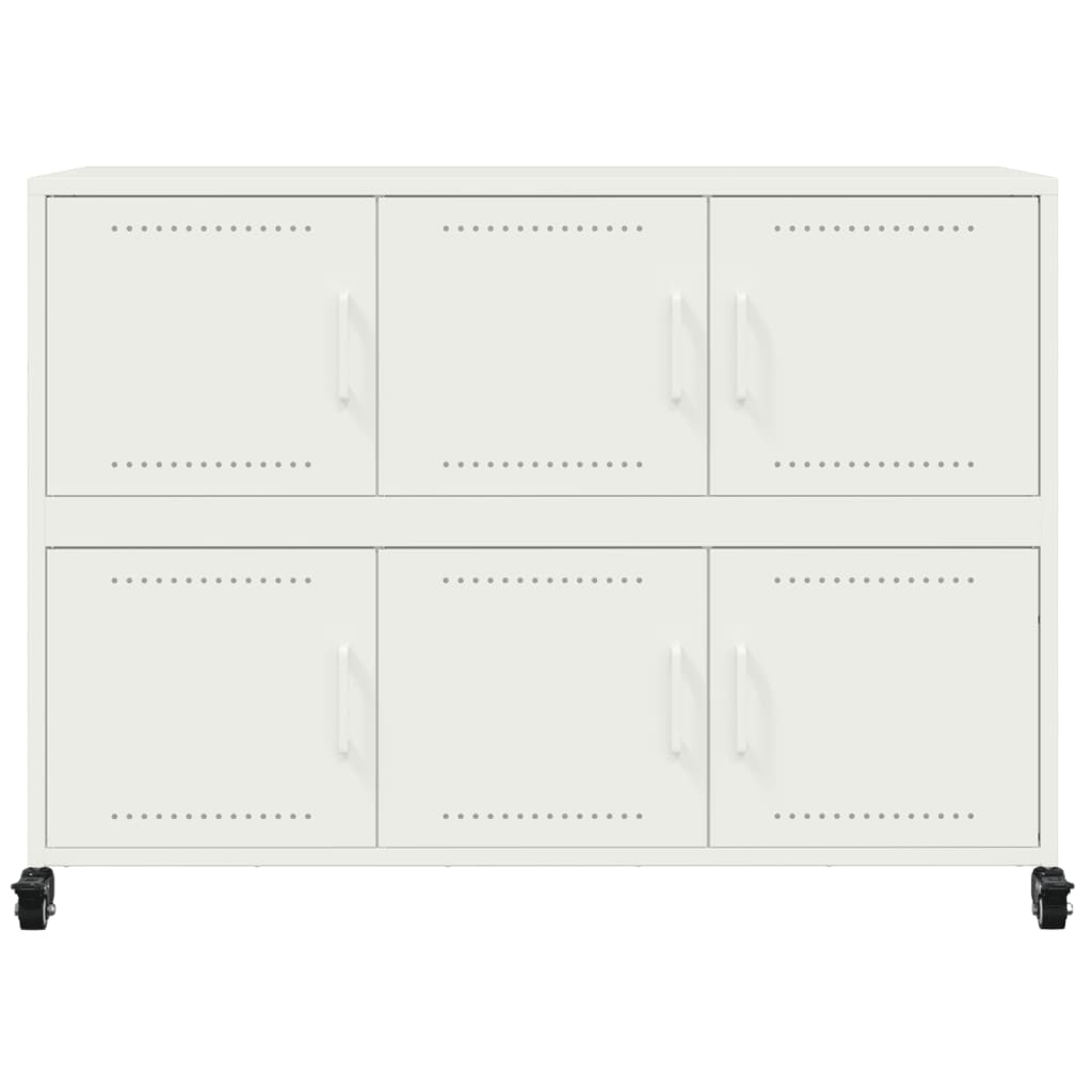 Buffet blanc 100,5x39x72 cm acier