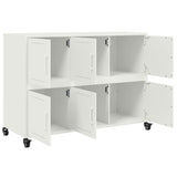 Buffet blanc 100,5x39x72 cm acier