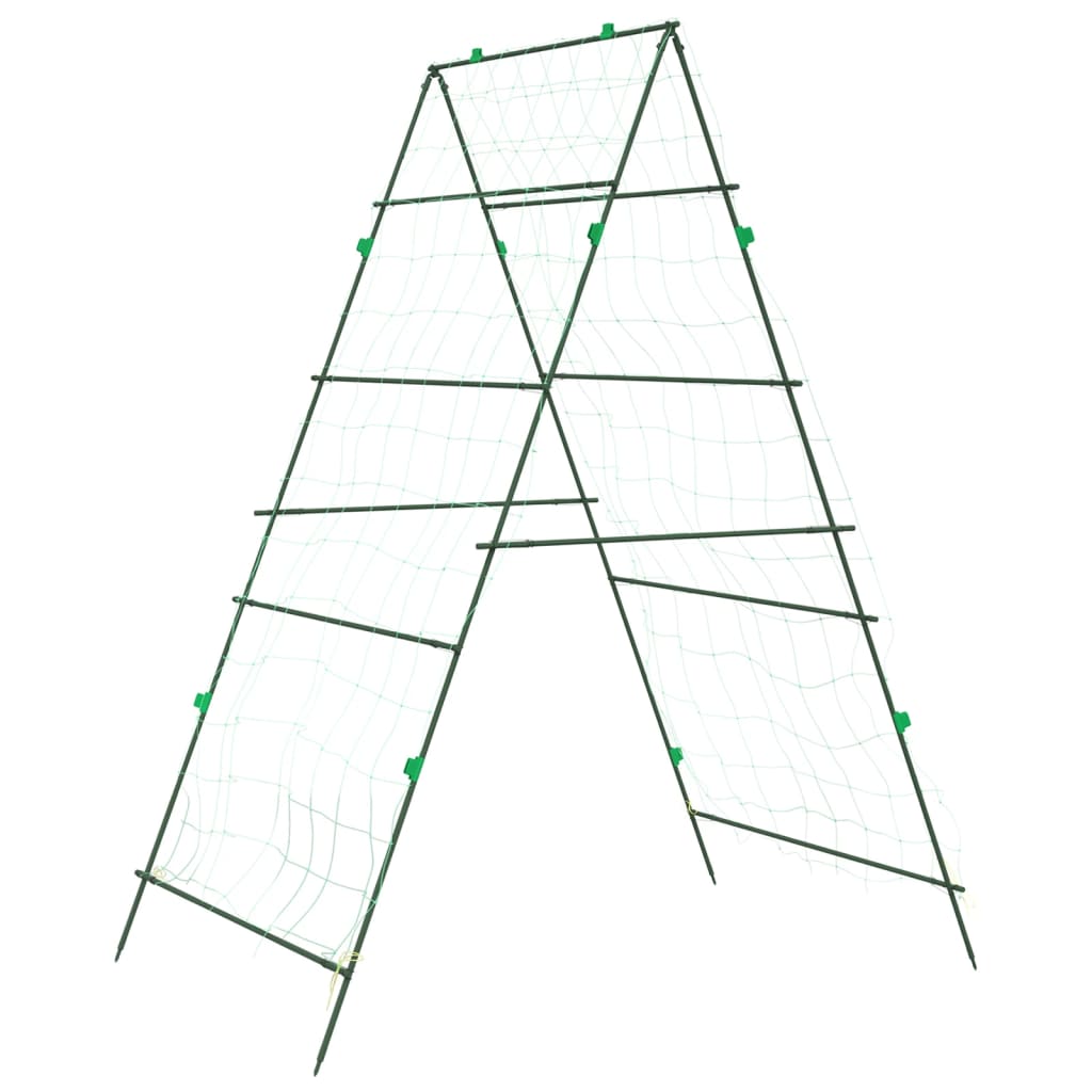 Treillis de jardin pour plantes grimpantes forme de A acier