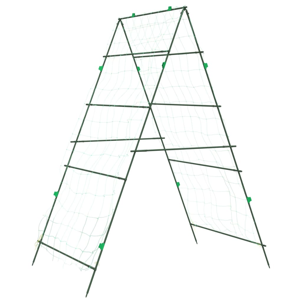 Treillis de jardin pour plantes grimpantes forme de A acier