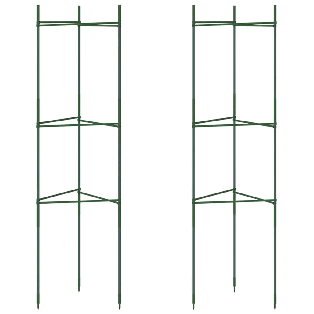 Cage à tomates 2 pcs 116 cm acier et PP