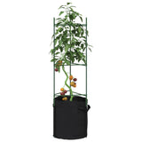 Cage à tomates avec sac à plantes 2 pcs 116 cm acier et PP