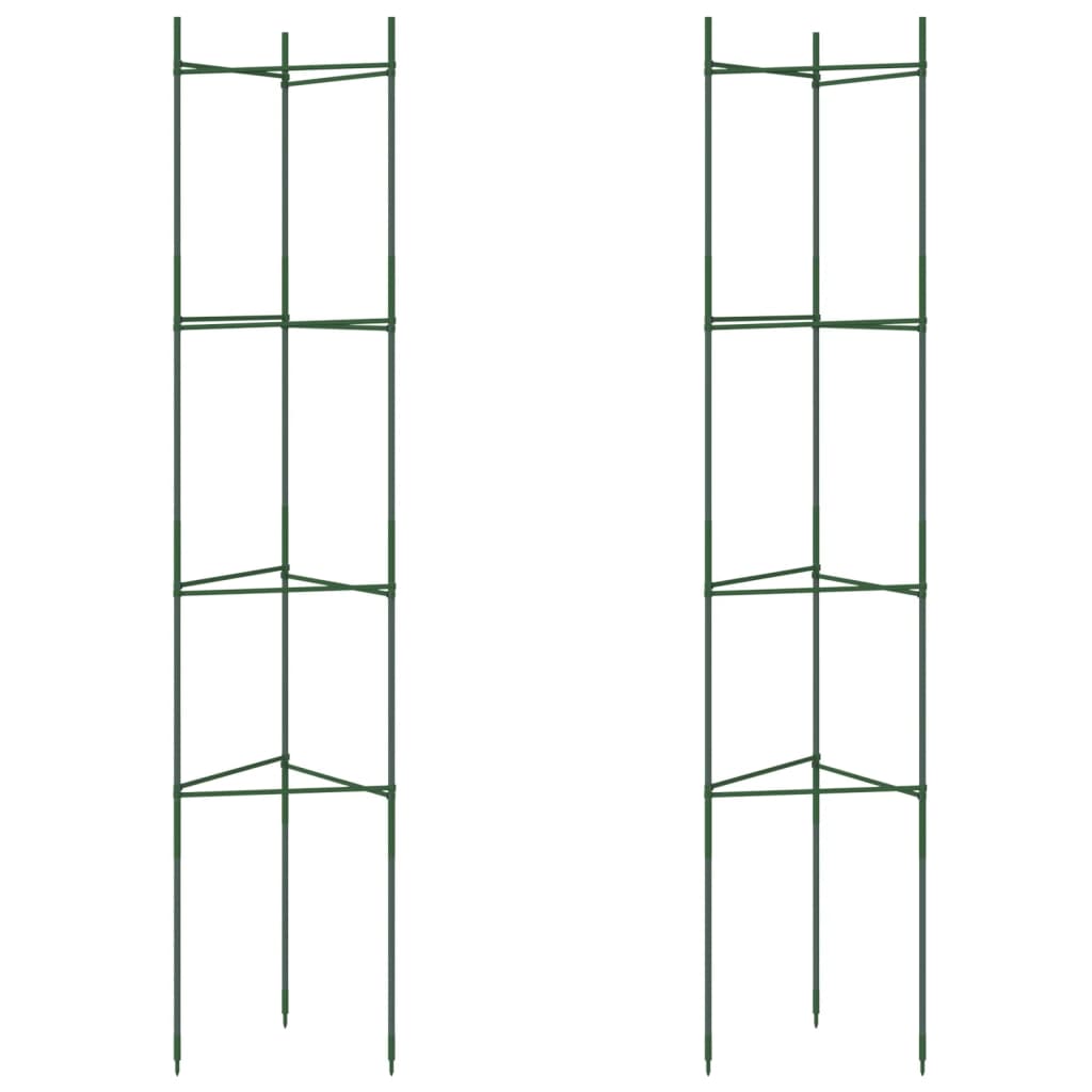 Cage à tomates 2 pcs 154 cm acier et PP