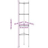 Cage à tomates 2 pcs 154 cm acier et PP