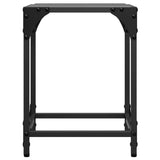 Tables basses avec dessus en verre noir 2 pcs 30x30x40 cm acier