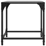 Tables basses avec dessus en verre noir 2 pcs 40x40x40 cm acier