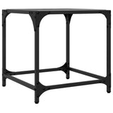 Tables basses avec dessus en verre noir 2 pcs 40x40x40 cm acier