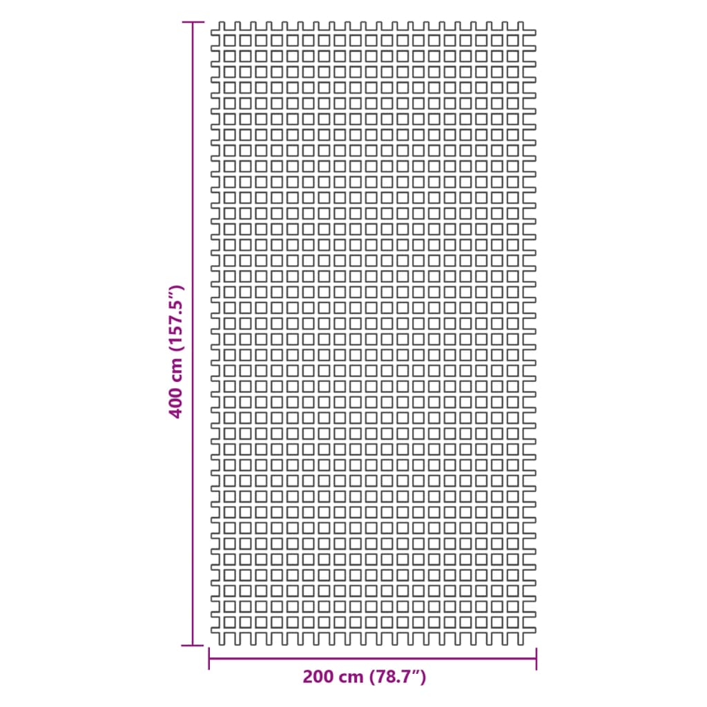 Tapis de sol de camping anthracite 4x2 m