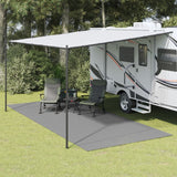 Anthrazitfarbene Camping-Bodenplane 5,5 x 2,5 m