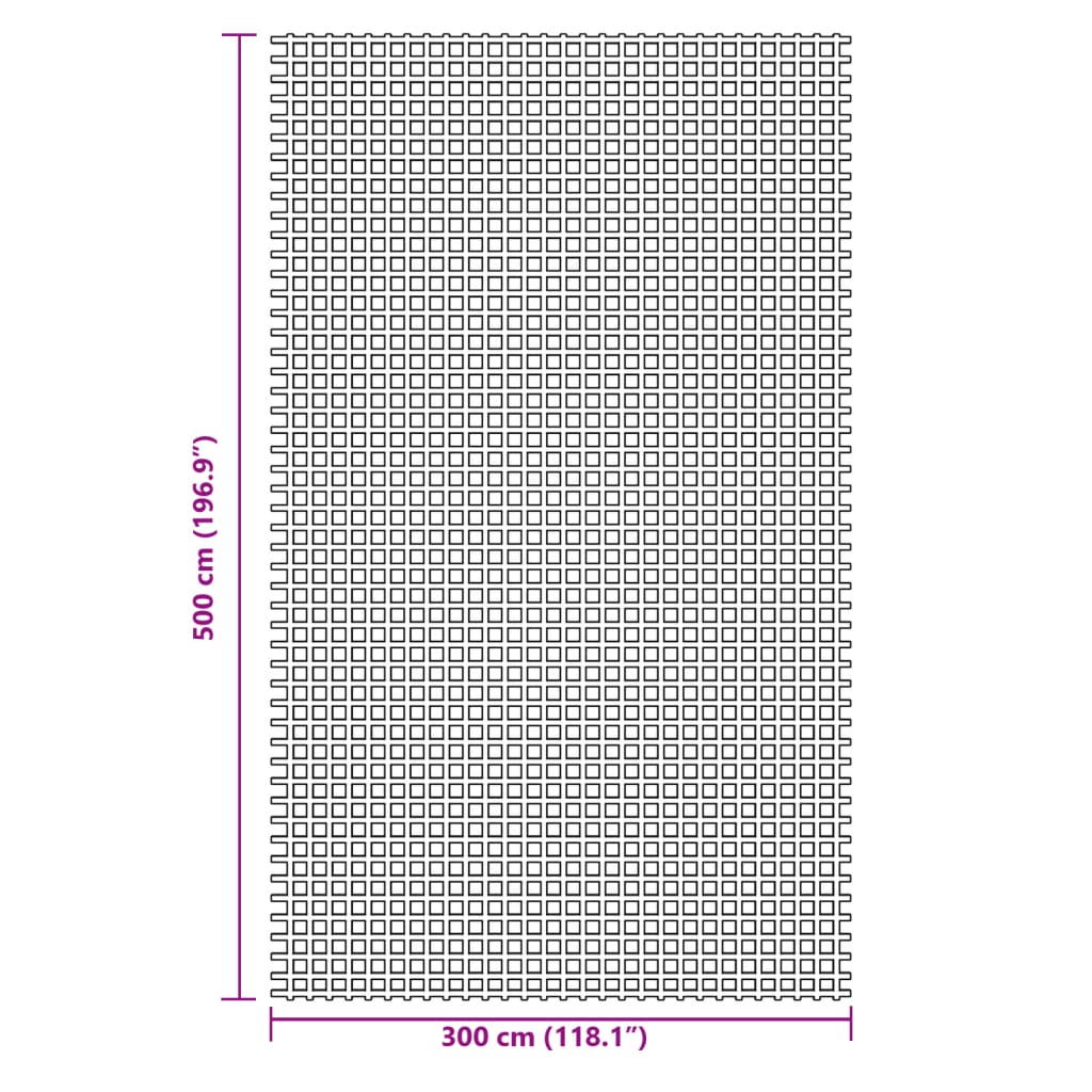 Anthrazitfarbene Camping-Bodenplane 5x3 m