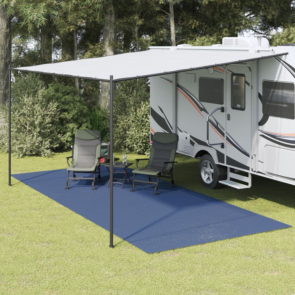 Blaue Camping-Bodenplane 6x2,5 m