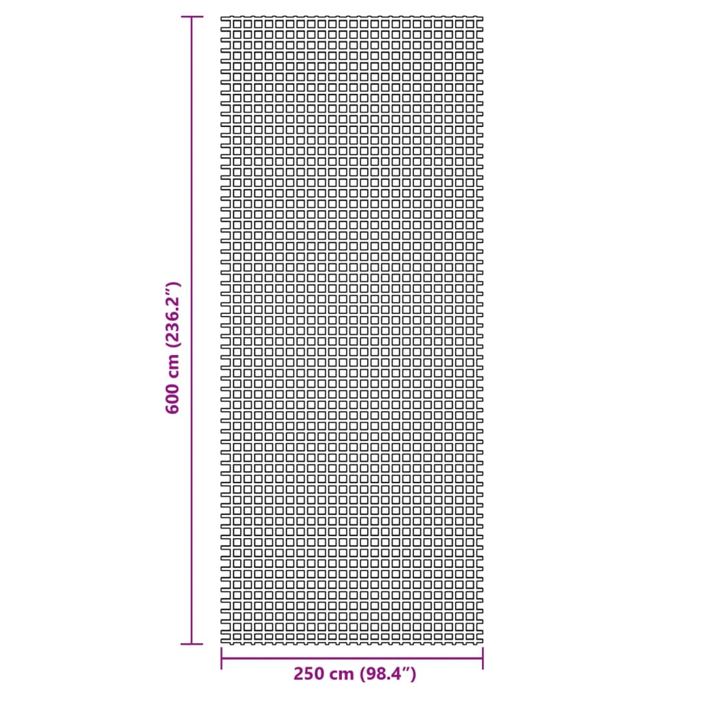 Grüne Camping-Bodenplane 6x2,5 m