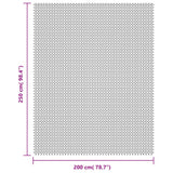 Hellgraue Camping-Bodenplane 2,5 x 2 m