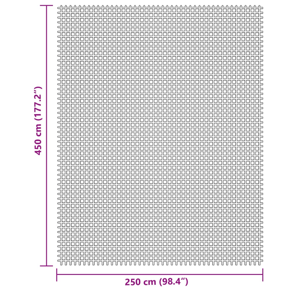 Tapis de sol de camping gris clair 4,5x2,5 m