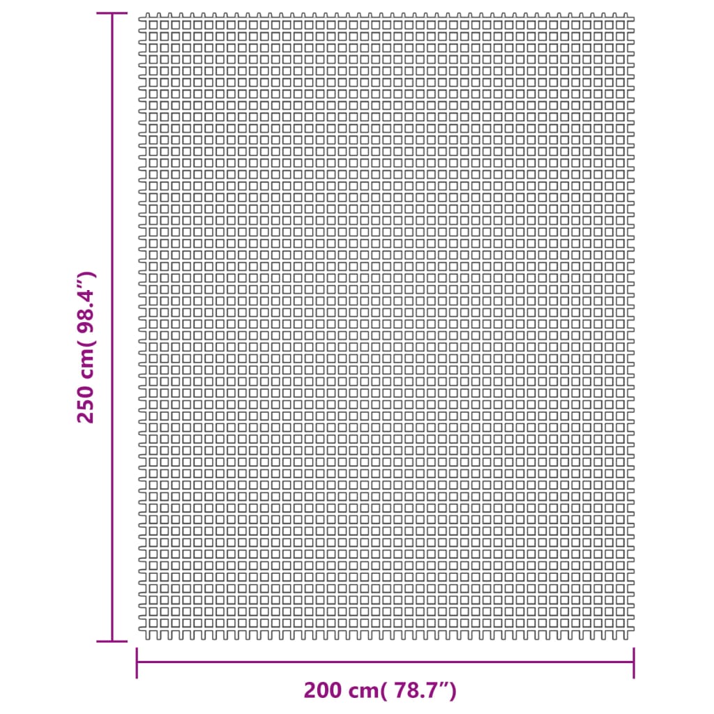 Cremefarbene Camping-Bodenplane 2,5 x 2 m