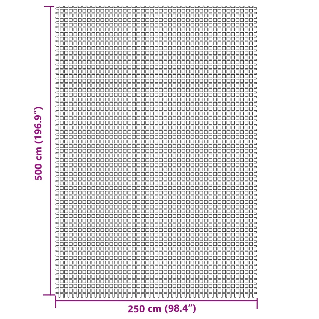 Tapis de sol de camping crème 5x2,5 m