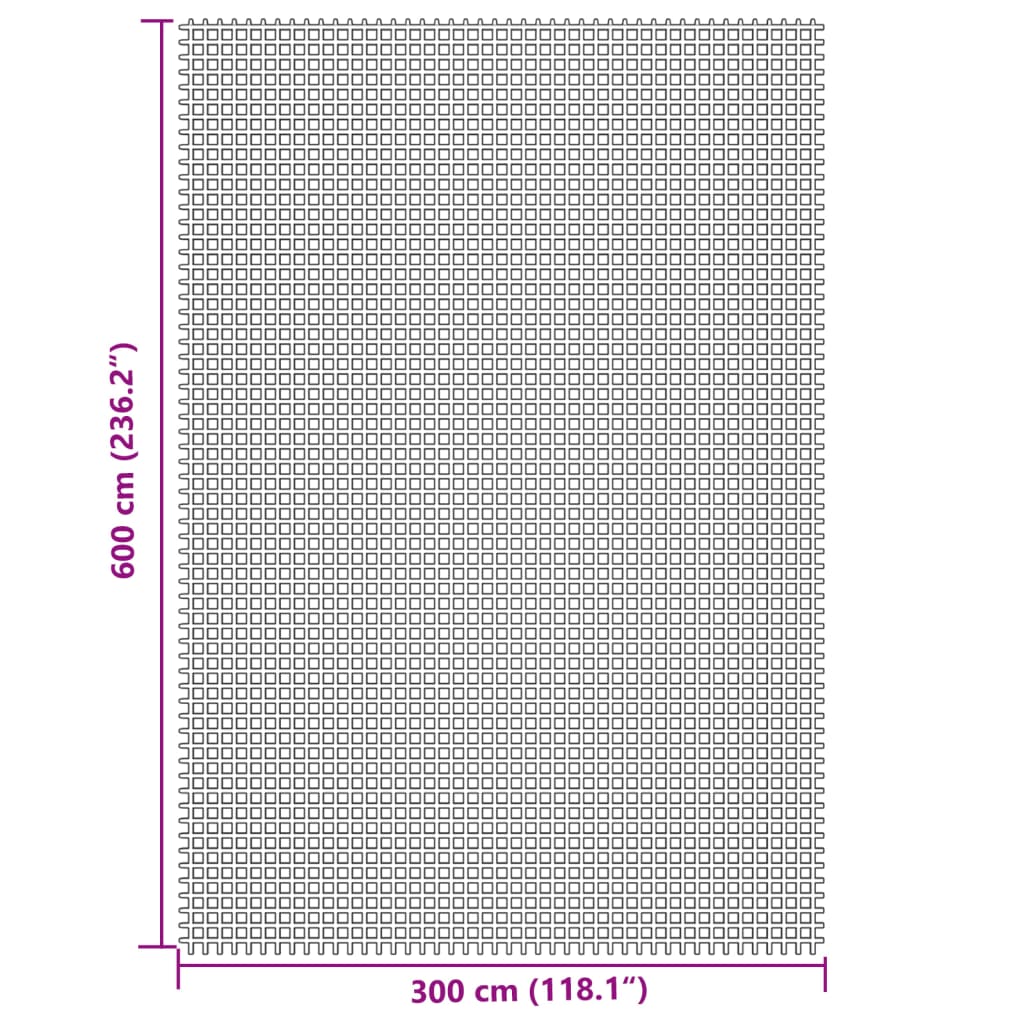 Tapis de sol de camping crème 6x3 m