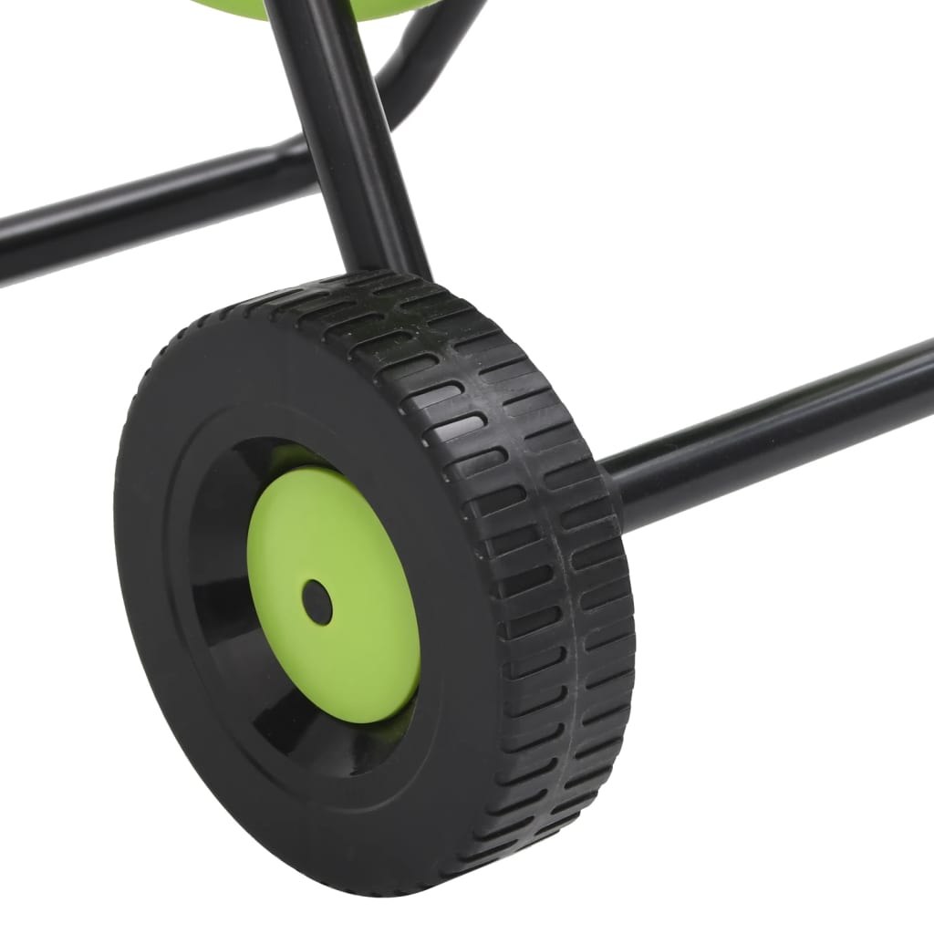 Chariot enrouleur vert avec tuyau de 50 m PVC