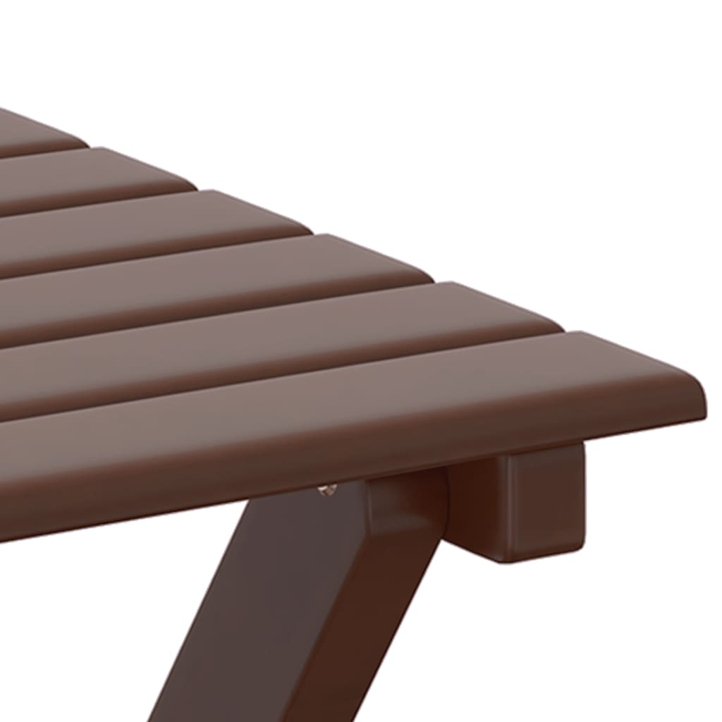 Chaise à bascule avec table pliable marron bois massif peuplier