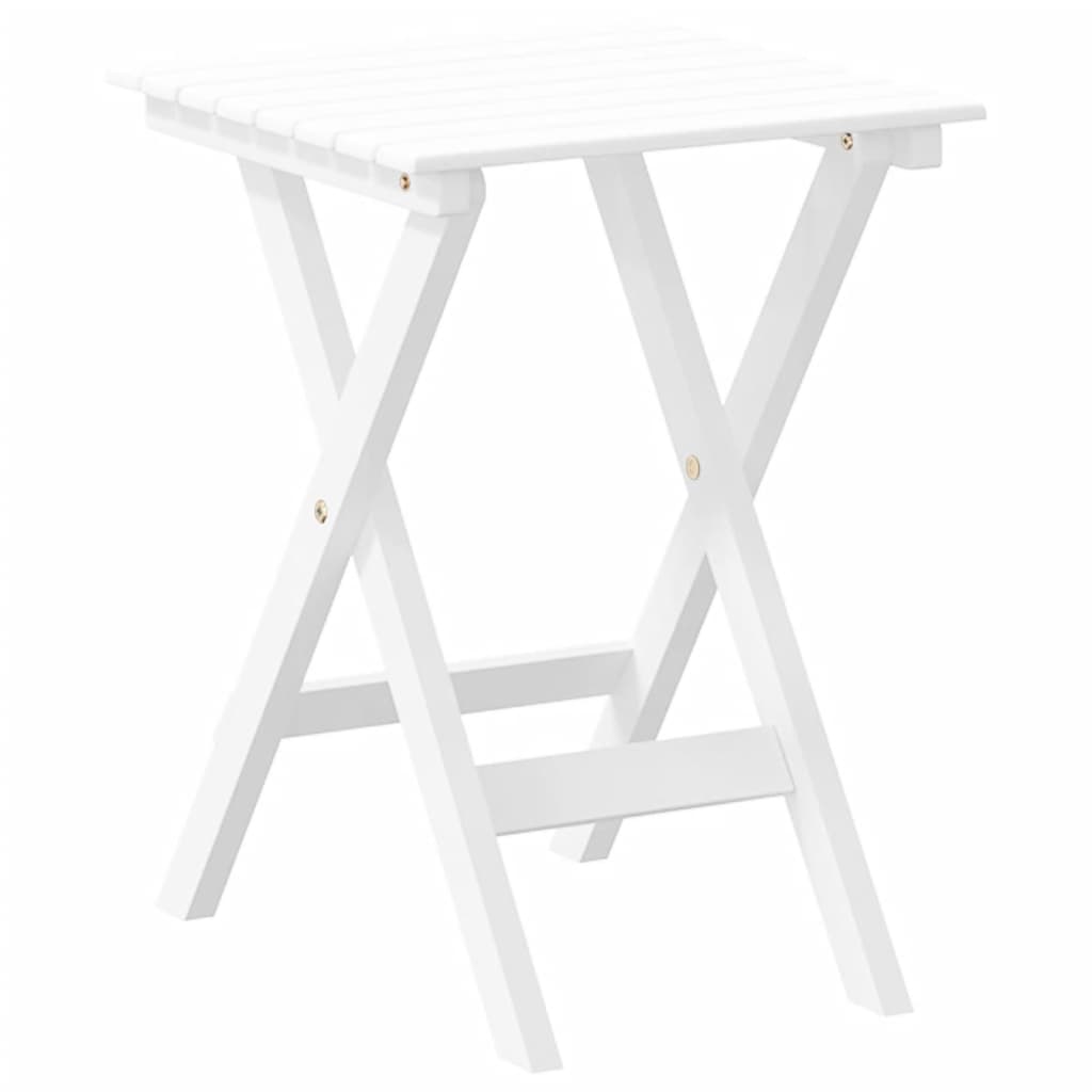 Chaise à bascule avec table pliable blanc bois massif peuplier