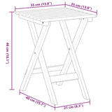 Chaise à bascule avec table pliable blanc bois massif peuplier