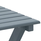 Chaise à bascule avec table pliable gris bois massif peuplier