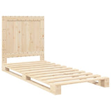 Cadre de lit sans matelas avec tête de lit 90x200cm bois massif