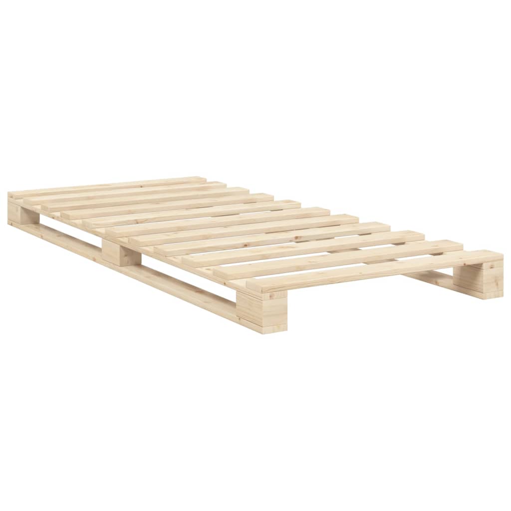 Cadre de lit sans matelas avec tête de lit 90x200cm bois massif