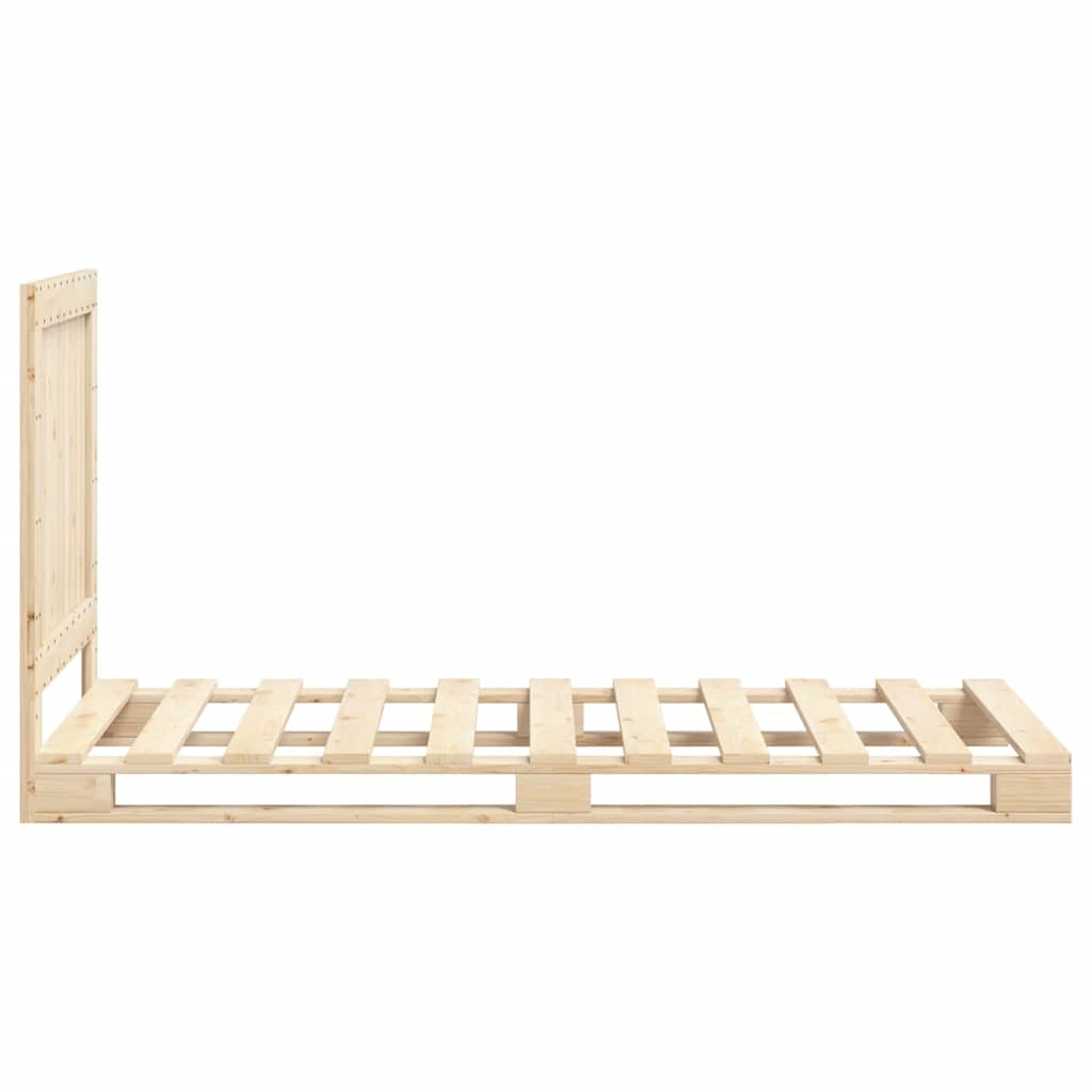 Cadre de lit sans matelas avec tête de lit 90x200cm bois massif