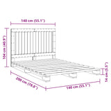 Cadre de lit sans matelas avec tête de lit bois massif