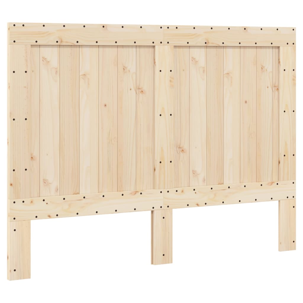 Cadre de lit sans matelas gris 160x200 cm bois de pin massif