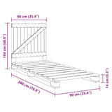 Cadre de lit sans matelas avec tête de lit 90x200 cm