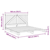 Cadre de lit sans matelas avec tête de lit 180x200 cm