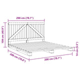 Cadre de lit sans matelas avec tête de lit 200x200 cm