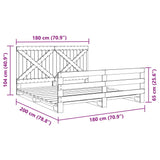 Cadre de lit sans matelas avec tête de lit 180x200 cm