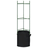 Cages à tomates avec sacs à plantes 4 pcs 116 cm acier et PP