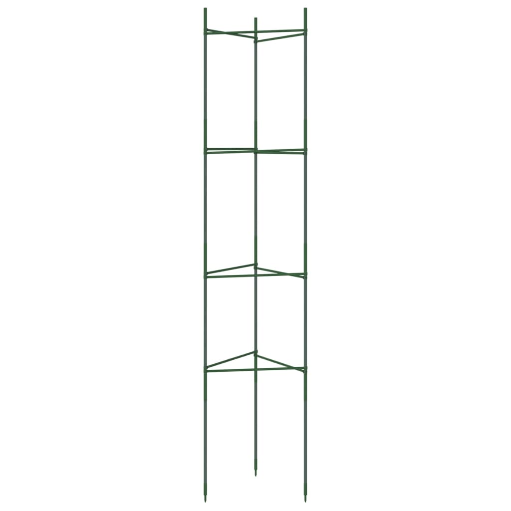 Cages à tomates 4 pcs 154 cm acier et PP