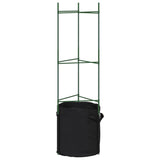 Cages à tomates avec sacs à plantes 6 pcs 116 cm acier et PP