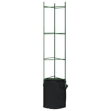 Cages à tomates avec sacs à plantes 6 pcs 154 cm acier et PP