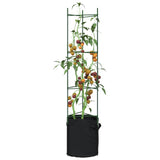 Cages à tomates avec sacs à plantes 8 pcs 154 cm acier et PP